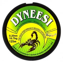 Шнур плетений для риболовлі, BoyaBy Dyneesi, 125м, перетин 0,20мм